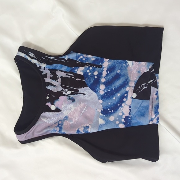 Betsey Johnson Performance Sports Bra, Color Black Multi Size S - Picture 1 of 16